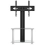 2-stöckiges Eck-TV-Möbel für 32-70 Zoll schwarz silber von , TV-Möbel - Ref: Foro24-358165, Preis: 103,85 €, Rabatt: %
