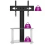 2-stöckiges Eck-TV-Möbel für 32-70 Zoll schwarz silber von , TV-Möbel - Ref: Foro24-358165, Preis: 101,74 €, Rabatt: %