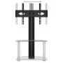 Corner TV stand with 2 levels for 32-70 inch TVs, black and silver. by , TV Furniture - Ref: Foro24-358165, Price: 101,74 €, ...