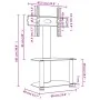 Corner TV stand with 2 levels for 32-70 inch TVs, black and silver. by , TV Furniture - Ref: Foro24-358165, Price: 101,74 €, ...