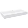 Waschbecken 100x46x11 cm Mineralharz/weißer Marmor von vidaXL, Sinkt - Ref: Foro24-144066, Preis: 246,56 €, Rabatt: %
