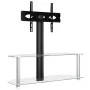 Eck-TV-Möbel mit 2 Ebenen für 32-70 Zoll, schwarz-silberfarben. von , TV-Möbel - Ref: Foro24-358171, Preis: 90,85 €, Rabatt: %
