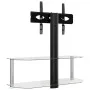 Eck-TV-Möbel mit 2 Ebenen für 32-70 Zoll, schwarz-silberfarben. von , TV-Möbel - Ref: Foro24-358171, Preis: 90,85 €, Rabatt: %