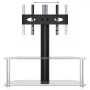 Eck-TV-Möbel mit 2 Ebenen für 32-70 Zoll, schwarz-silberfarben. von , TV-Möbel - Ref: Foro24-358171, Preis: 90,85 €, Rabatt: %