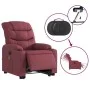 Sillón de masaje elevable eléctrico tela rojo tinto de , Sillones - Ref: Foro24-3206675, Precio: 393,53 €, Descuento: %