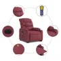 Sillón de masaje elevable eléctrico tela rojo tinto de , Sillones - Ref: Foro24-3206675, Precio: 393,53 €, Descuento: %