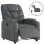 Sillón reclinable eléctrico de cuero sintético gris de , Sillones - Ref: Foro24-3204647, Precio: 258,46 €, Descuento: %