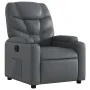 Sillón reclinable eléctrico de cuero sintético gris de , Sillones - Ref: Foro24-3204647, Precio: 258,46 €, Descuento: %