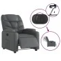 Sillón reclinable eléctrico de cuero sintético gris de , Sillones - Ref: Foro24-3204647, Precio: 258,46 €, Descuento: %