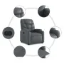 Sillón reclinable eléctrico de cuero sintético gris de , Sillones - Ref: Foro24-3204647, Precio: 258,46 €, Descuento: %