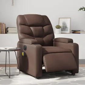 Reclining electric massage armchair in brown synthetic leather by , Armchairs - Ref: Foro24-3204653, Price: 270,76 €, Discoun...