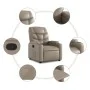 Sillón reclinable elevable cuero artificial color capuchino de , Sillones - Ref: Foro24-3204664, Precio: 311,73 €, Descuento: %