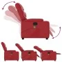 Sillón reclinable de masaje de pie cuero artificial rojo de , Sillones - Ref: Foro24-3204670, Precio: 288,61 €, Descuento: %