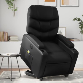 Sillón de masaje elevable eléctrico cuero sintético negro de , Sillones - Ref: Foro24-3204679, Precio: 345,90 €, Descuento: %