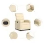 Sillón reclinable elevable de tela color crema de , Sillones - Ref: Foro24-3203987, Precio: 275,15 €, Descuento: %