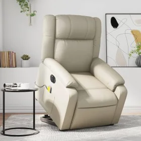 Sillón de masaje elevable eléctrico cuero sintético crema de , Sillones - Ref: Foro24-3205172, Precio: 415,54 €, Descuento: %
