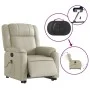 Electric lift massage armchair in synthetic cream leather by , Armchairs - Ref: Foro24-3205172, Price: 415,54 €, Discount: %
