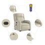 Massagesessel mit elektrischem Lift, Kunstledercreme von , Sessel - Ref: Foro24-3205172, Preis: 385,14 €, Rabatt: %