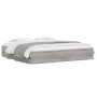 Sonoma gray engineered wood bed with drawers 200x200 cm by , Beds and slatted bases - Ref: Foro24-3207250, Price: 193,77 €, D...