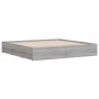 Sonoma gray engineered wood bed with drawers 200x200 cm by , Beds and slatted bases - Ref: Foro24-3207250, Price: 193,77 €, D...