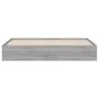 Sonoma gray engineered wood bed with drawers 200x200 cm by , Beds and slatted bases - Ref: Foro24-3207250, Price: 191,18 €, D...