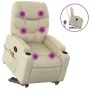 Cremefarbener Fußmassagesessel aus Kunstleder von , Sessel - Ref: Foro24-3204666, Preis: 322,05 €, Rabatt: %