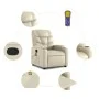 Cremefarbener Fußmassagesessel aus Kunstleder von , Sessel - Ref: Foro24-3204666, Preis: 322,05 €, Rabatt: %