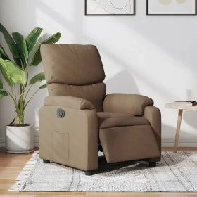 Sillón reclinable eléctrico de tela marrón de , Sillones - Ref: Foro24-3204804, Precio: 250,83 €, Descuento: %