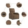 Sillón reclinable eléctrico de tela marrón de , Sillones - Ref: Foro24-3204804, Precio: 250,83 €, Descuento: %