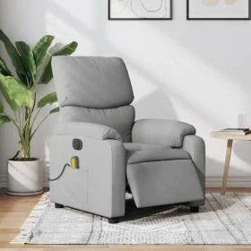 Elektrischer Massage-Liegestuhl hellgrauer Stoff von , Sessel - Ref: Foro24-3204812, Preis: 253,89 €, Rabatt: %