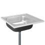 Fregadero de cocina con escurridor acero inox 600x600x155 mm