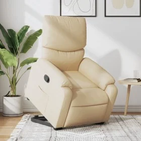 Cream-colored fabric reclining and lift chair by , Armchairs - Ref: Foro24-3204833, Price: 281,18 €, Discount: %