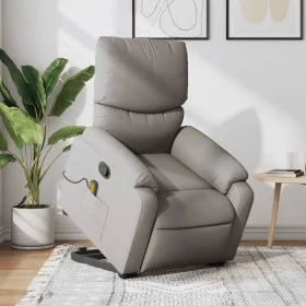 Sillón reclinable de masaje elevable tela gris taupé de , Sillones - Ref: Foro24-3204844, Precio: 333,77 €, Descuento: %