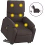 Sillón masaje eléctrico reclinable elevable tela marrón oscuro de , Sillones - Ref: Foro24-3204865, Precio: 384,51 €, Descuen...