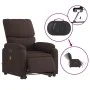 Sillón masaje eléctrico reclinable elevable tela marrón oscuro de , Sillones - Ref: Foro24-3204865, Precio: 384,51 €, Descuen...