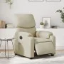 Sillón reclinable eléctrico de cuero sintético crema de , Sillones - Ref: Foro24-3204873, Precio: 282,89 €, Descuento: %