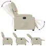 Sillón reclinable eléctrico de cuero sintético crema de , Sillones - Ref: Foro24-3204873, Precio: 282,89 €, Descuento: %