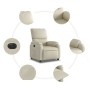 Cremefarbener elektrischer Relaxsessel aus Kunstleder von , Sessel - Ref: Foro24-3204873, Preis: 271,58 €, Rabatt: %