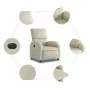 Sillón reclinable eléctrico de cuero sintético crema de , Sillones - Ref: Foro24-3204873, Precio: 282,89 €, Descuento: %
