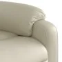Sillón reclinable eléctrico de cuero sintético crema de , Sillones - Ref: Foro24-3204873, Precio: 282,89 €, Descuento: %