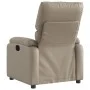 Sillón reclinable eléctrico de cuero sintético color capuchino de , Sillones - Ref: Foro24-3204878, Precio: 294,60 €, Descuen...