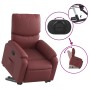 Sillón reclinable elevable cuero artificial rojo tinto de , Sillones - Ref: Foro24-3204890, Precio: 268,44 €, Descuento: %