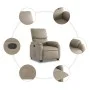 Sillón reclinable elevable cuero artificial color capuchino de , Sillones - Ref: Foro24-3204892, Precio: 327,04 €, Descuento: %
