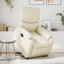 Cream Faux Leather Power Lift Recliner by , Armchairs - Ref: Foro24-3204901, Price: 337,30 €, Discount: %