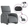 Sillón reclinable elevable eléctrico de cuero sintético gris de , Sillones - Ref: Foro24-3204903, Precio: 376,33 €, Descuento: %