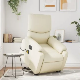 Electric lifting massage chair cream synthetic leather by , Armchairs - Ref: Foro24-3204908, Price: 365,90 €, Discount: %