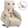 Electric lifting massage chair cream synthetic leather by , Armchairs - Ref: Foro24-3204908, Price: 338,45 €, Discount: %
