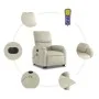 Sillón de masaje elevable eléctrico cuero sintético crema de , Sillones - Ref: Foro24-3204908, Precio: 365,60 €, Descuento: %