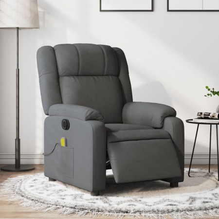 Sillón reclinable de masaje eléctrico tela gris oscuro de , Sillones - Ref: Foro24-3205191, Precio: 273,08 €, Descuento: %