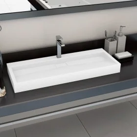 Sink 120x46x11 cm mineral resin/white marble by vidaXL, Sinks - Ref: Foro24-144067, Price: 273,38 €, Discount: %